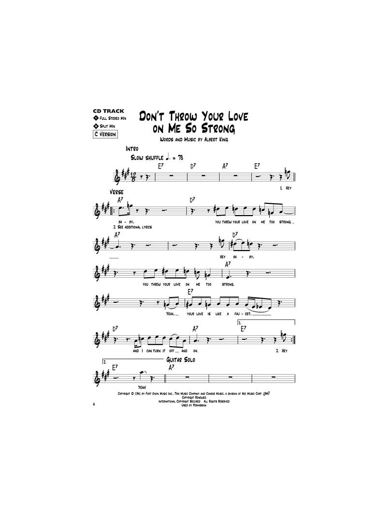 Blues Play-Along Volume 3: Slow Blues (book/CD)
