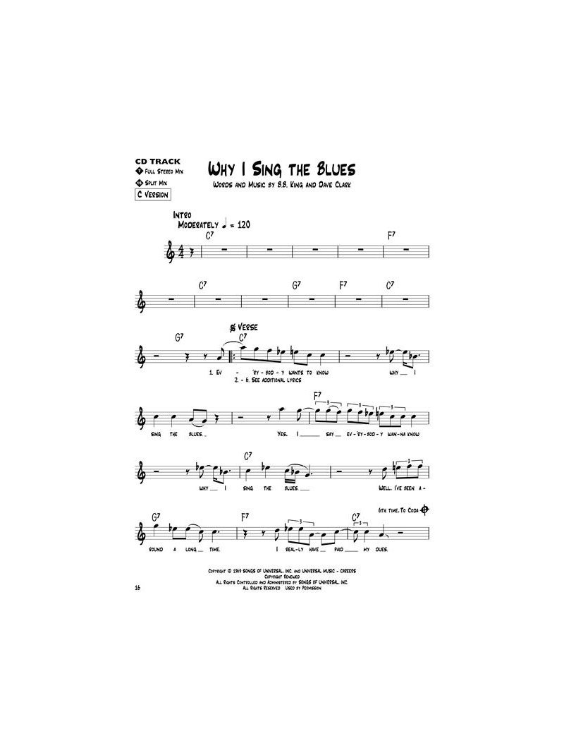 Blues Play-Along Volume 5: B.B. King (book/CD)