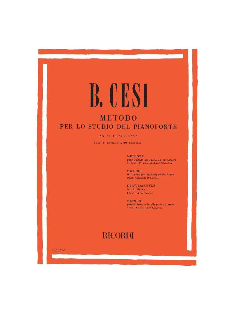 Metodo per lo studio del pianoforte - Fasc. I