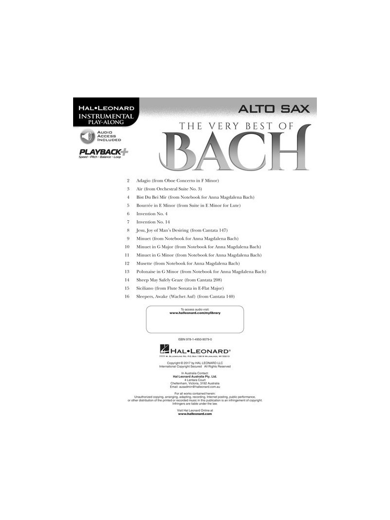 The Very Best of Bach for Alto Sax (book/Audio Online)