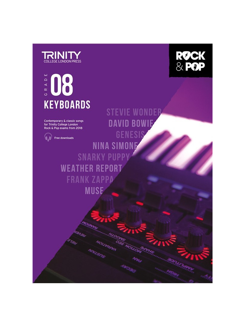 Rock & Pop Exams: Keyboards Grade 8 from 2018 (book/