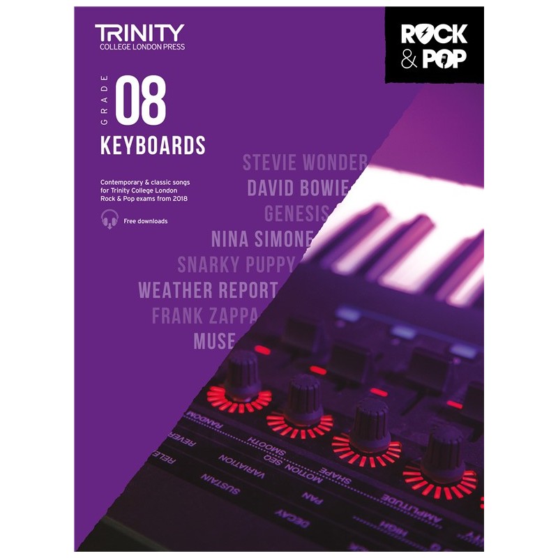 Rock & Pop Exams: Keyboards Grade 8 from 2018 (book/download)
