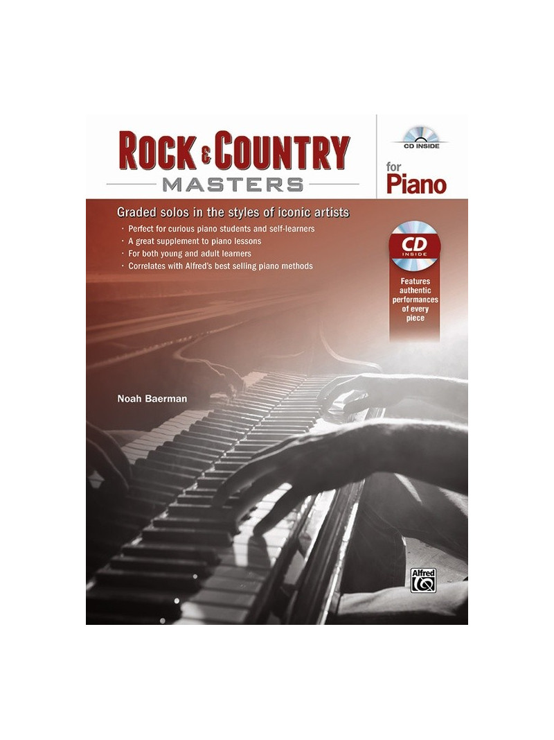 Rock & Country Masters for Piano (book/CD)