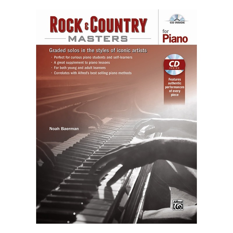 Rock & Country Masters for Piano (book/CD)