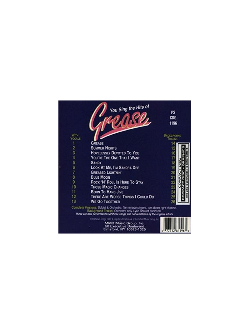 MMO 1196 Grease (CD sing-along)