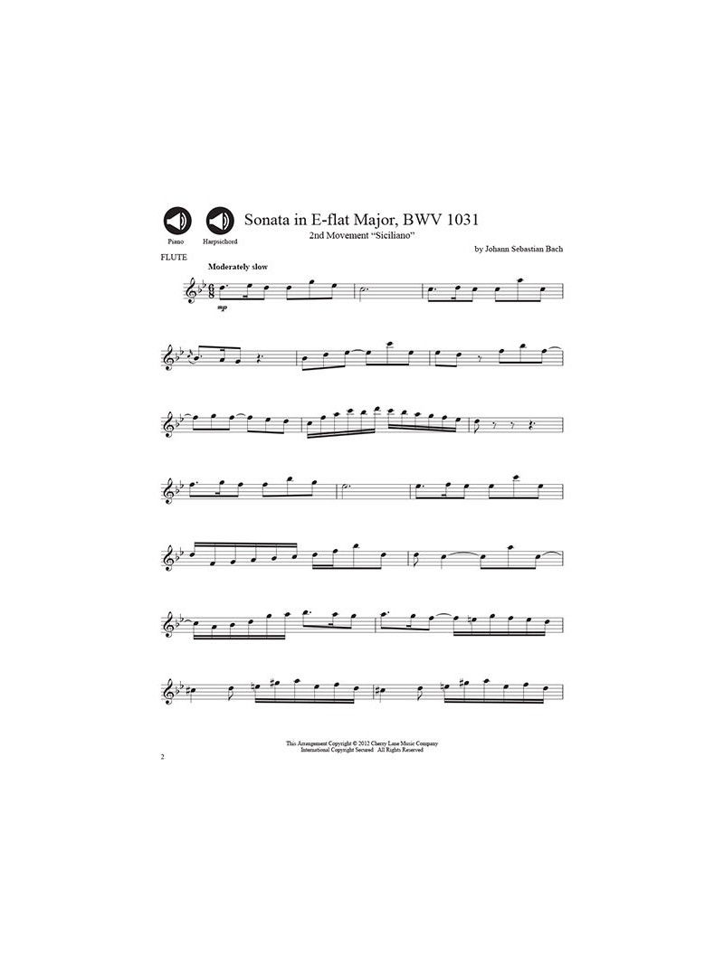  Bach Flute Solos  (book/CD)