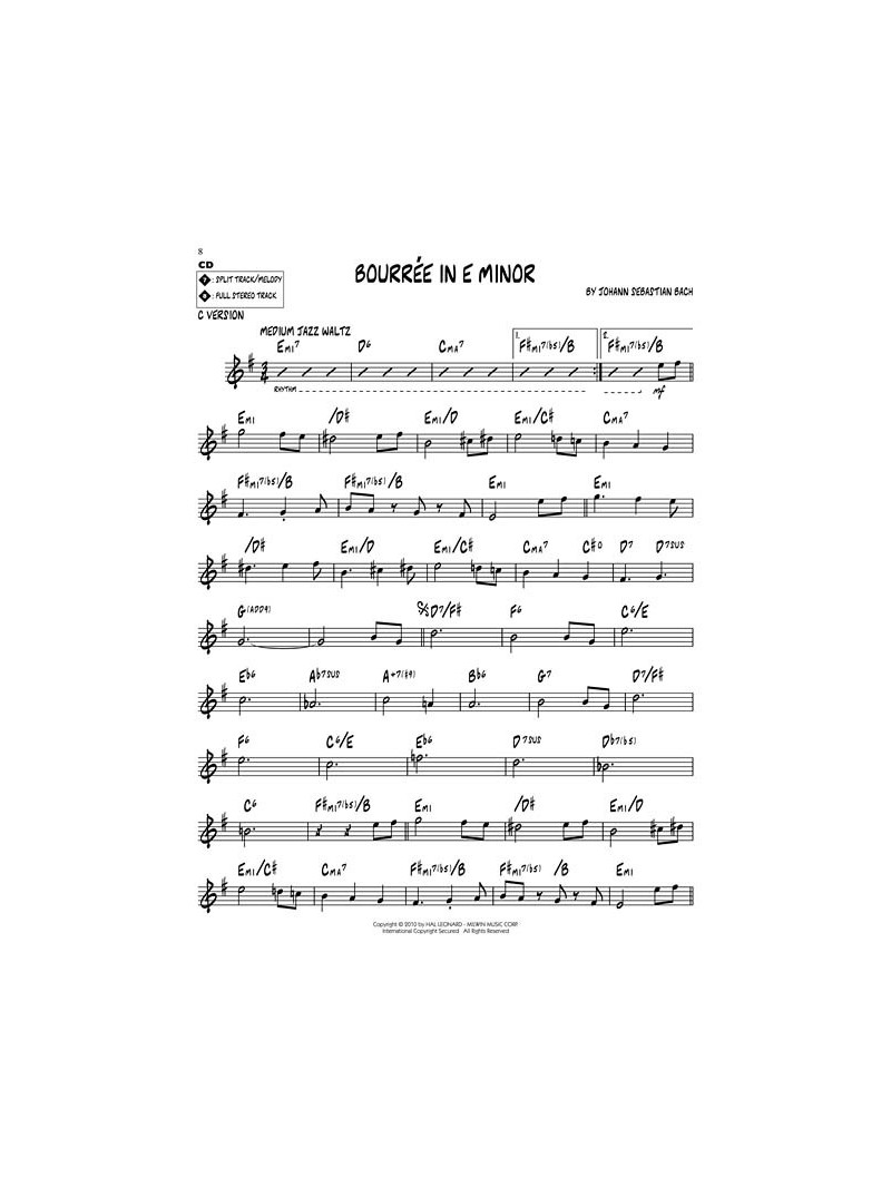 Jazz Play-along vol. 120:  J. S. Bach (book/CD)