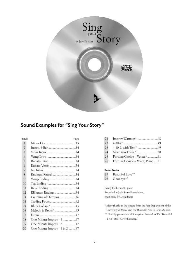 Sing Your Story (book/CD)