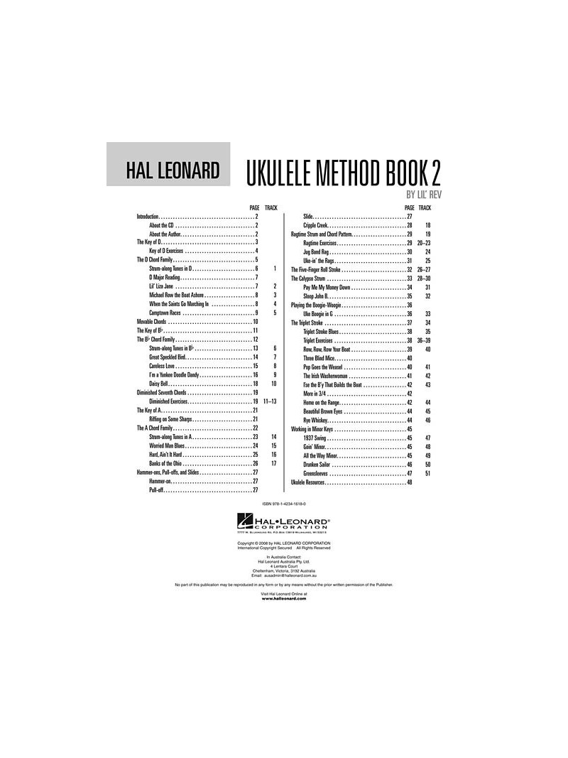Hal Leonard Ukulele Method 2 (book/CD)