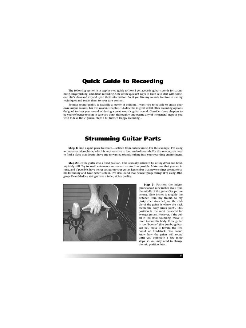 The Musician's Guide to Recording Acoustic Guitar (BOOK/CD)