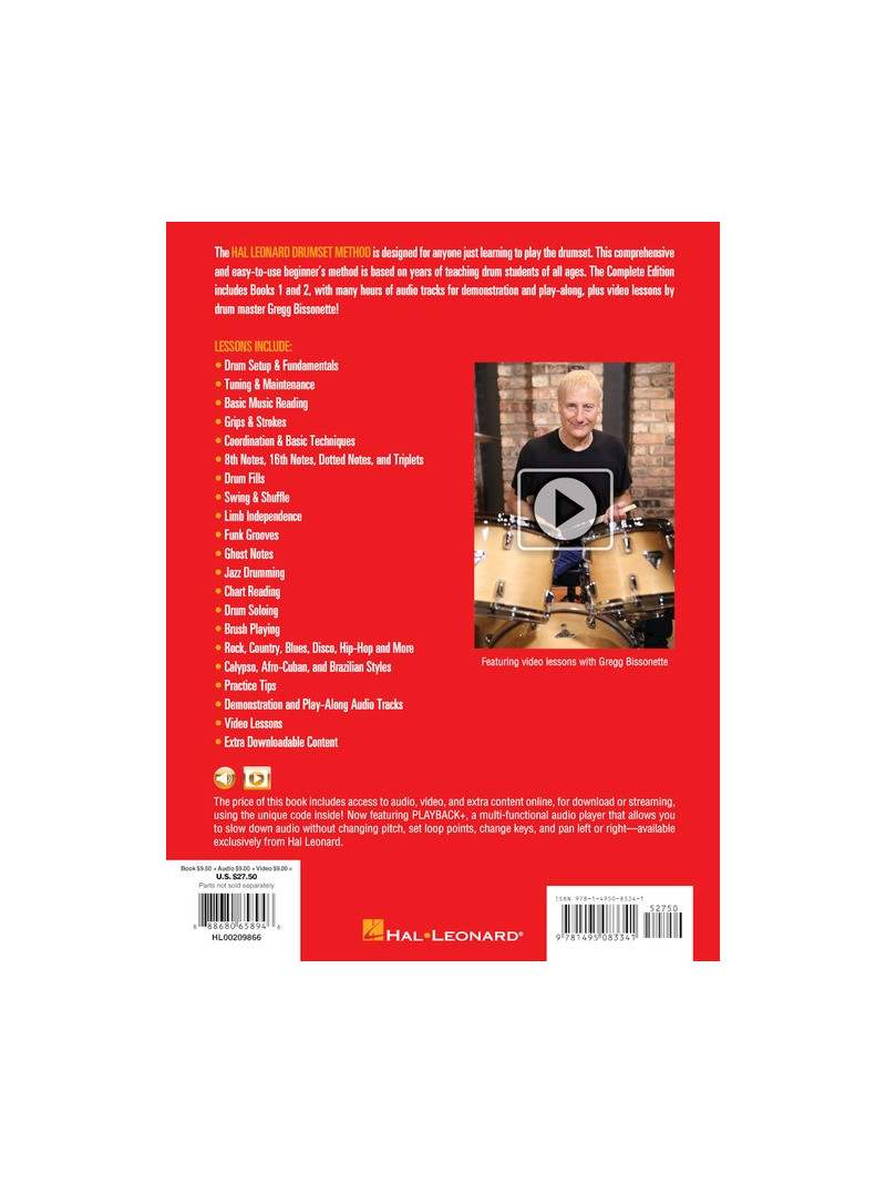 Hal Leonard Drumset Method – Complete Edition (book/Video & Audio Onine)