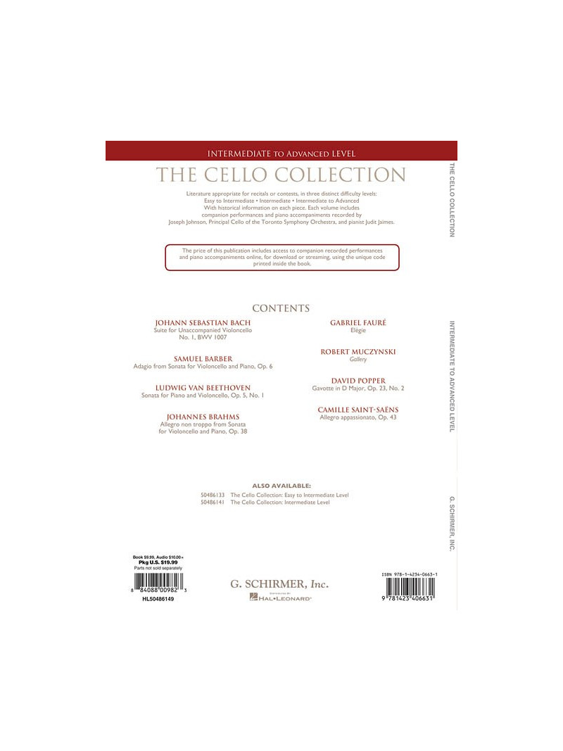 The Cello Collection: Intermediate to Advanced (book/2 CD)