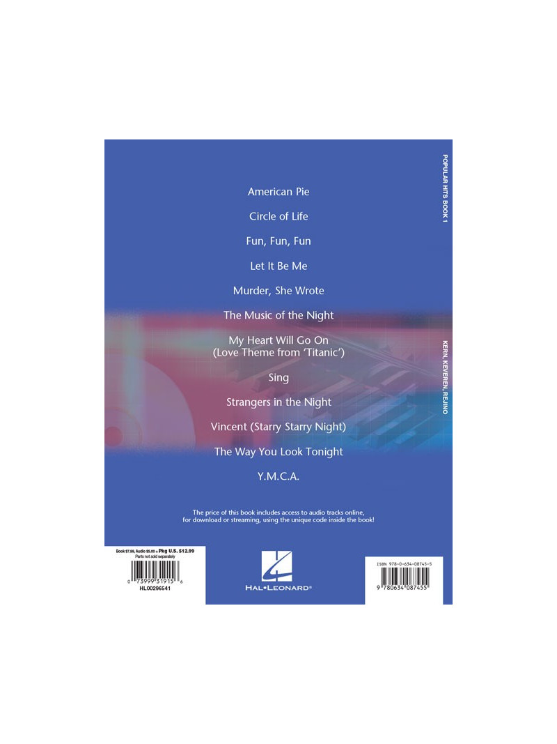 Adult Piano Method: Popular Hits Book 1 (book/CD)
