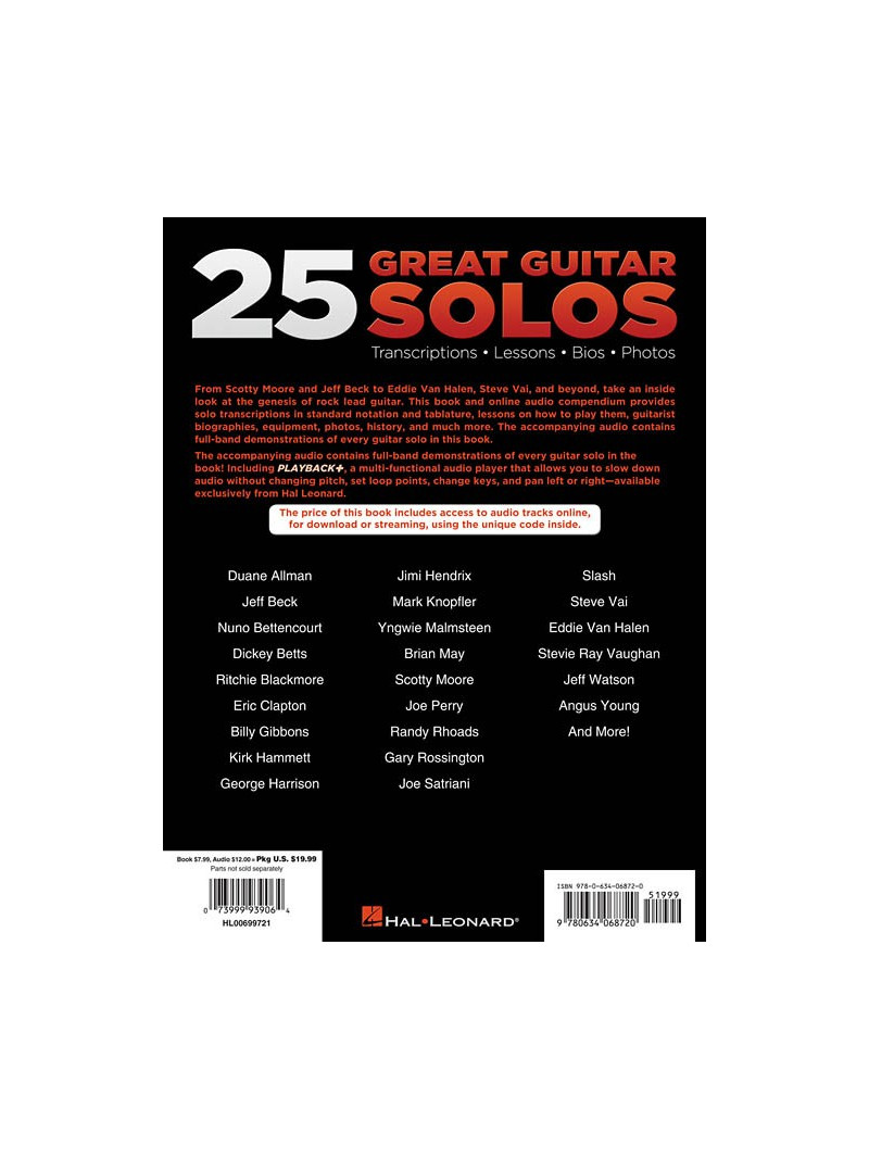 25 Great Guitar Solos (book/CD)
