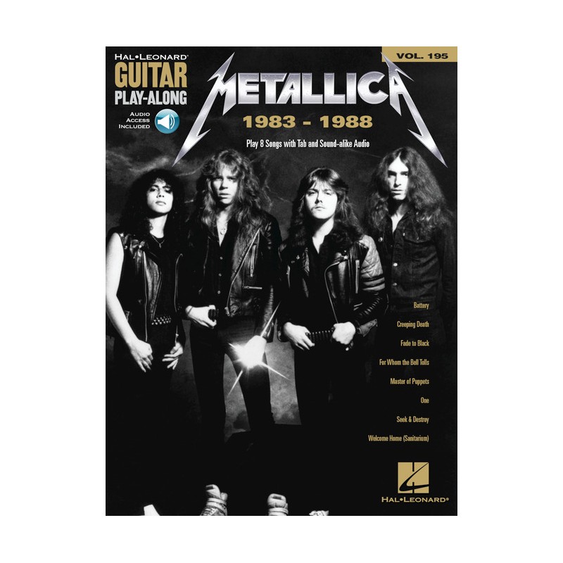 Metallica: 1983-1988: Guitar Play-Along Volume 195 (book/Audio Online)