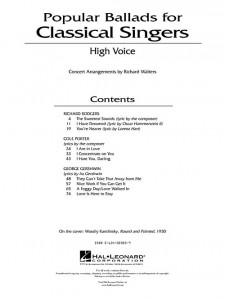 Popular Ballads for Classical Singers