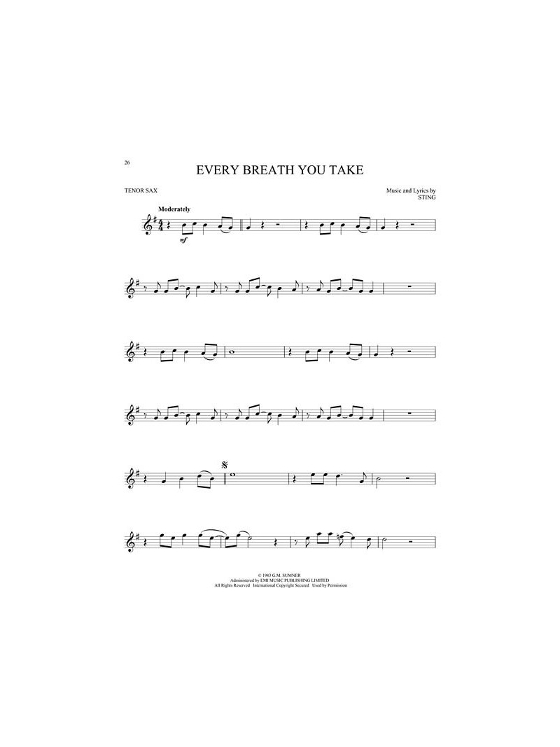 VH1's 100 Greatest Songs of Rock and Roll (Tenor Sax)
