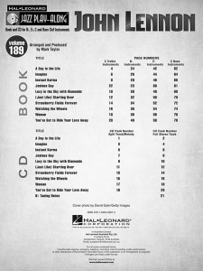 Jazz Play-Along volume 189: John Lennon (book/CD)