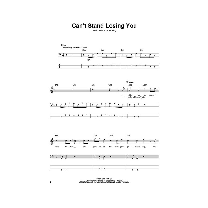 The Police: Bass Play-Along Volume 20 (book/CD)