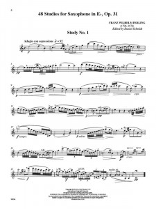48 Studies for Alto Saxophone, op. 31