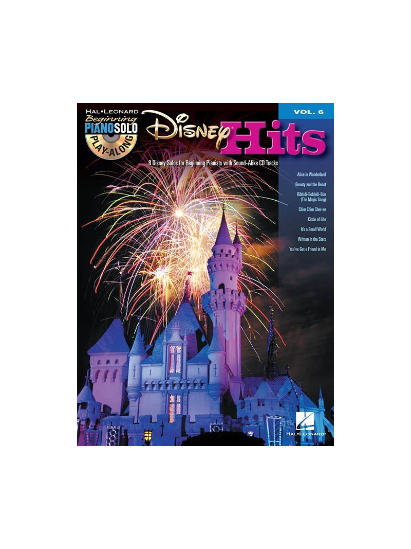 Disney Hits: Beginning Piano Solo Play-Along Volume 6 (book/CD)
