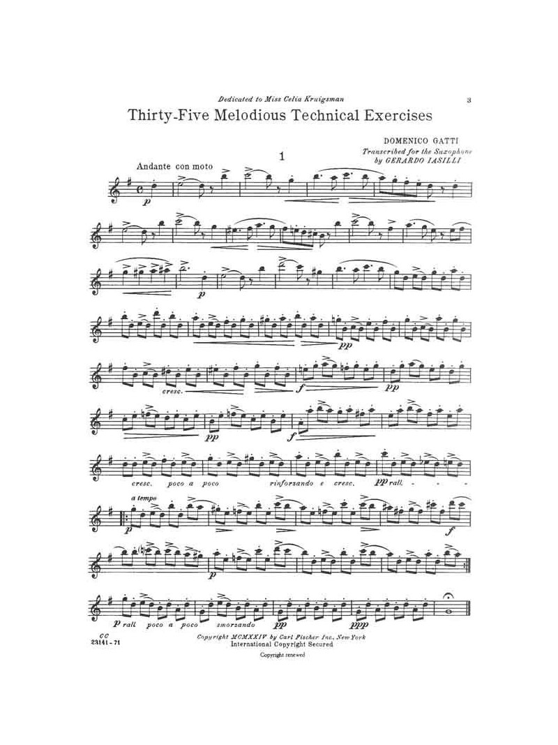 35 Melodious Technical Exercises For Sax
