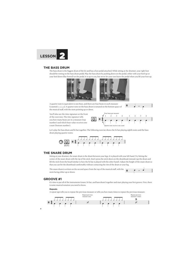 First 15 Lessons – Drums (book/Audio & Video Online)