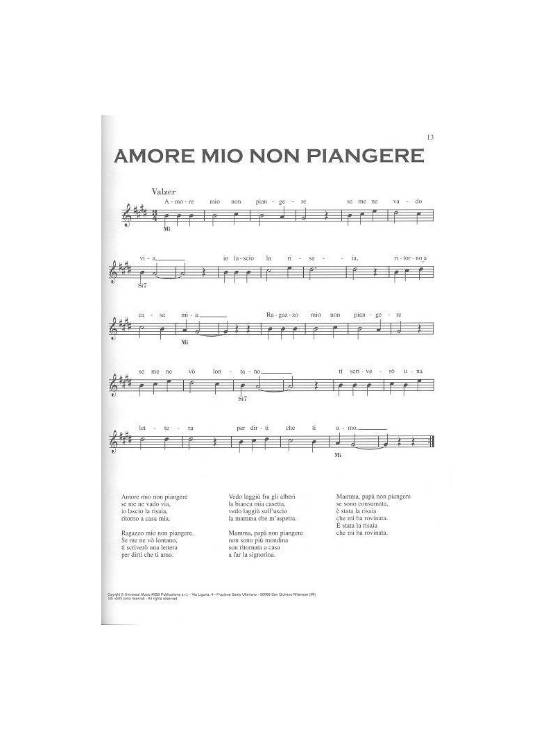 Concerto Italiano: Canzoni Popolari e del Folclore