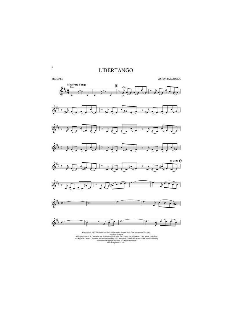 Piazzolla Tangos - Instrumental Play-Along for Trumpet (Book/Audio Online)