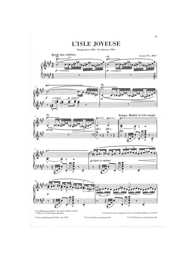 Claude Debussy: L'Isle Joyeuse