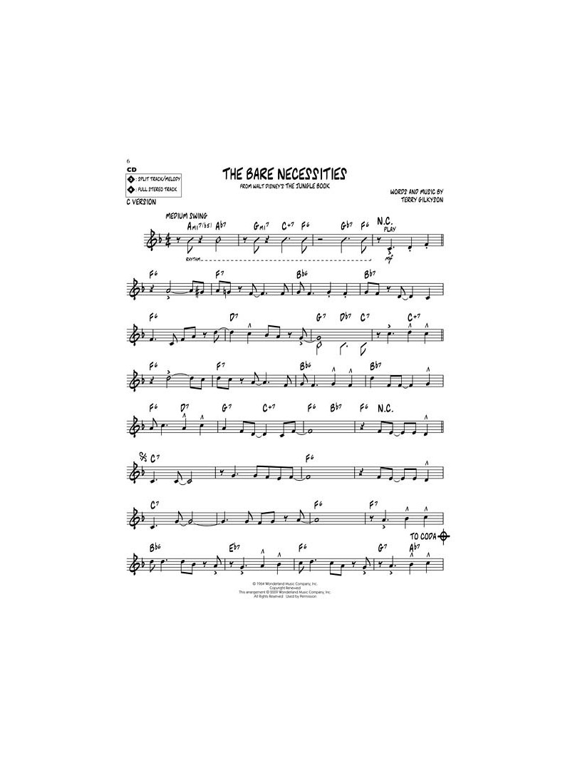 Jazz Play-Along Volume 93: Disney Favorites (book/CD)