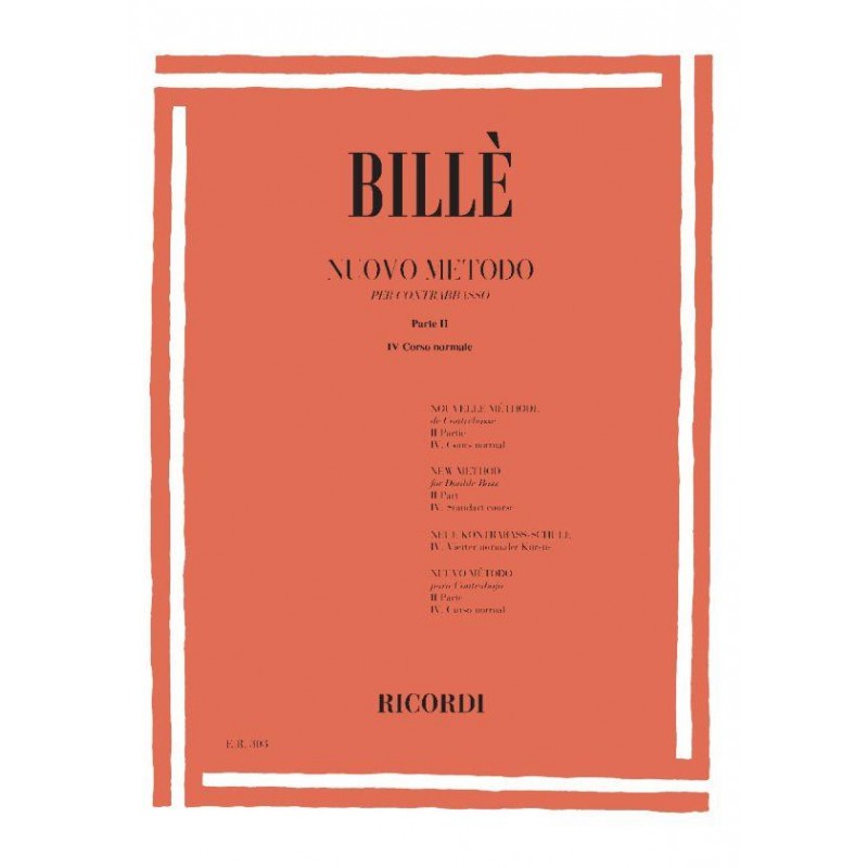 Bille' - Nuovo metodo per contrabbasso Parte II - 4° Corso