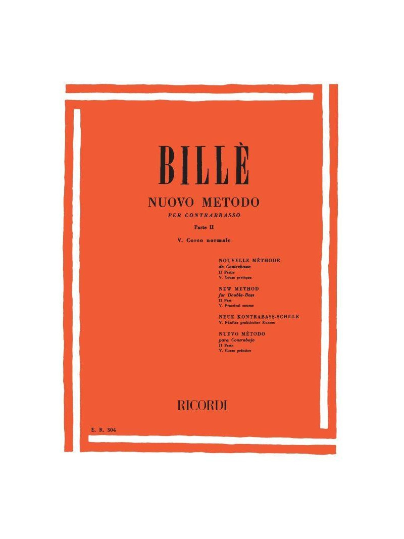 Bille' - Nuovo metodo per contrabbasso Parte II - 5° Corso