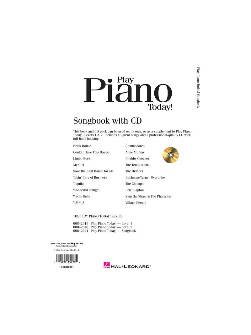 Play Piano Today! Songbook (book/CD play-along)