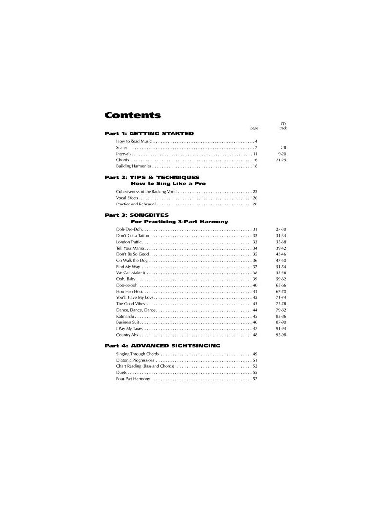 Harmony Vocals: the Essential Guide (book/CD)