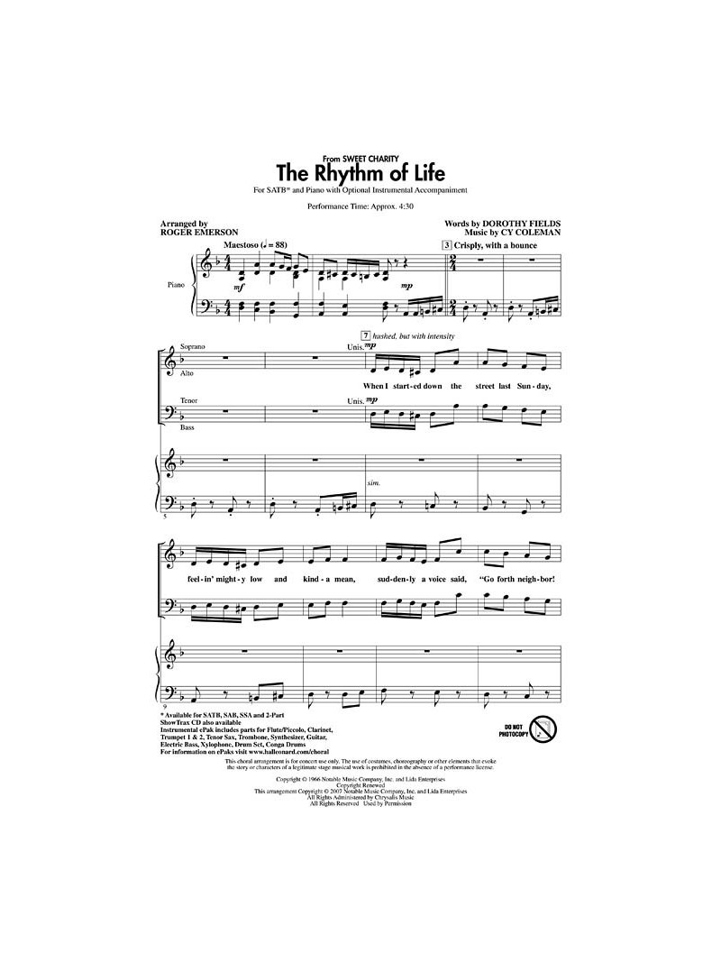 The Rhythm Of Life (from Sweet Charity)
