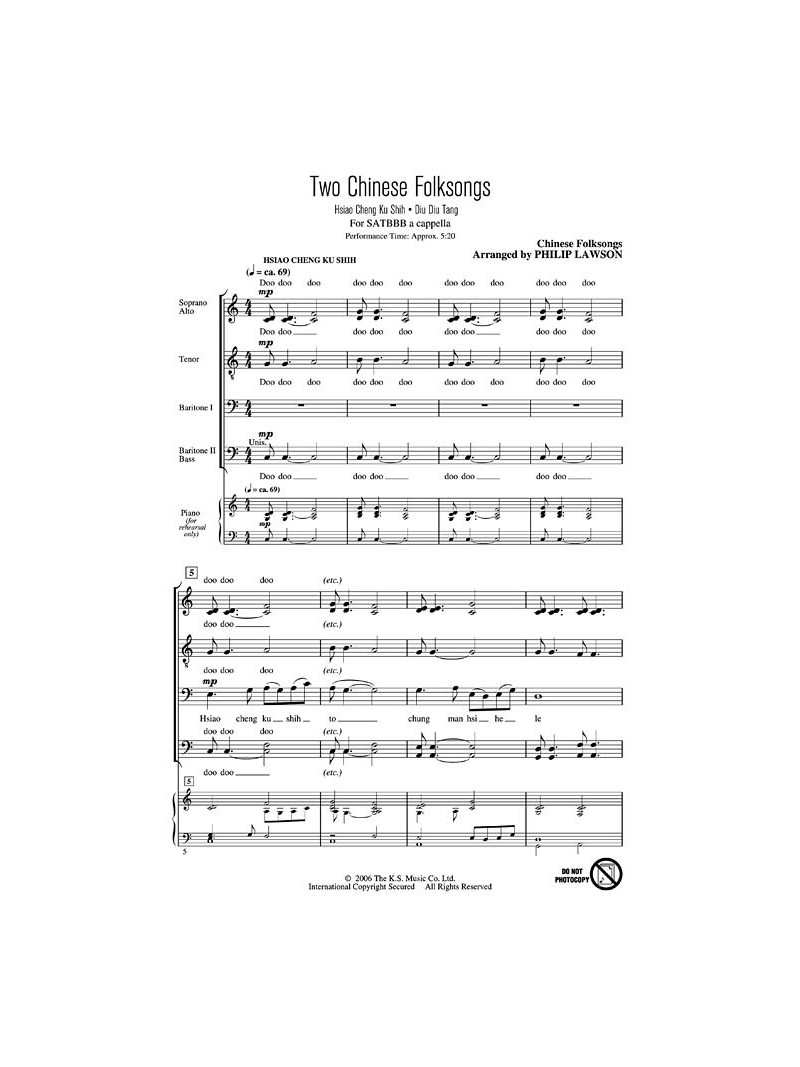 Two Chinese Folksongs