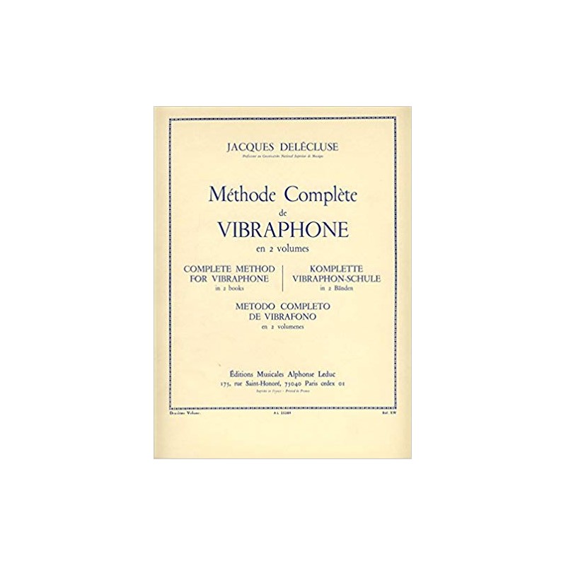 Methode Complete de Vibraphone Vol.1