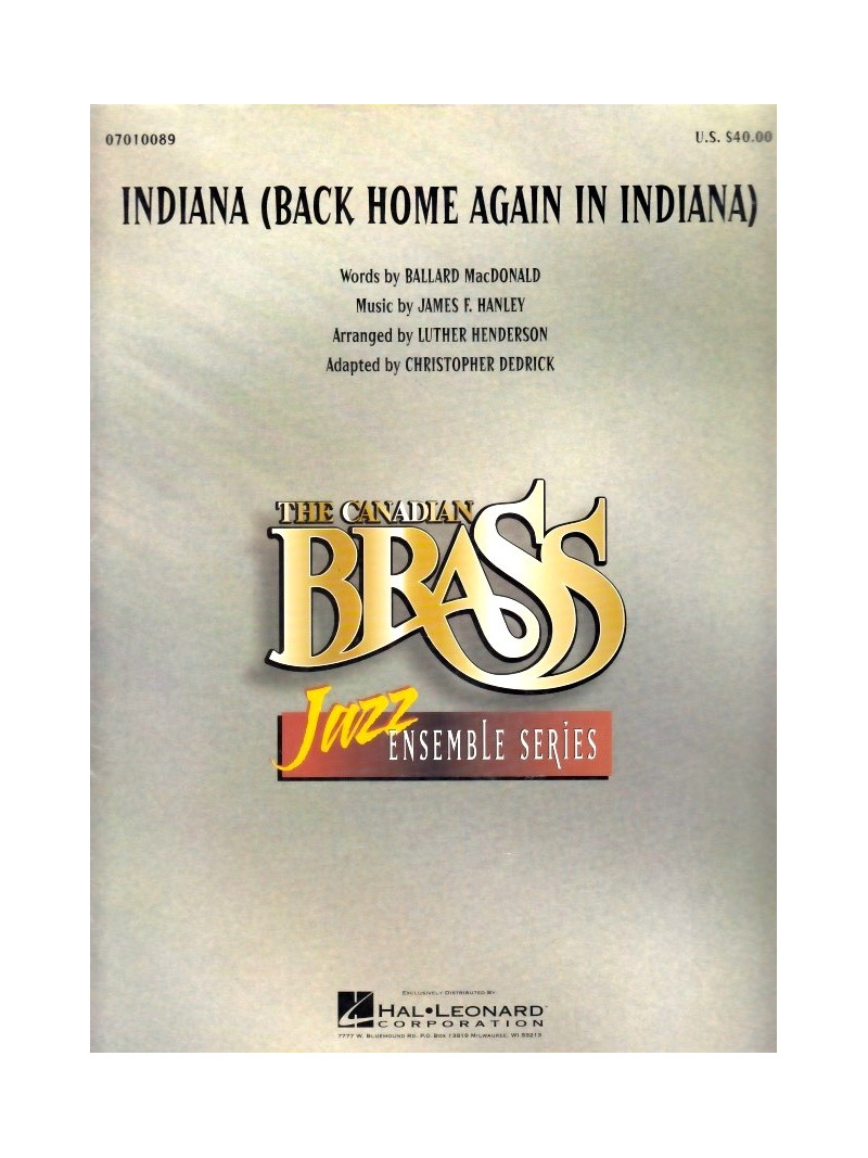 Indiana (Back Home Again In Indiana)