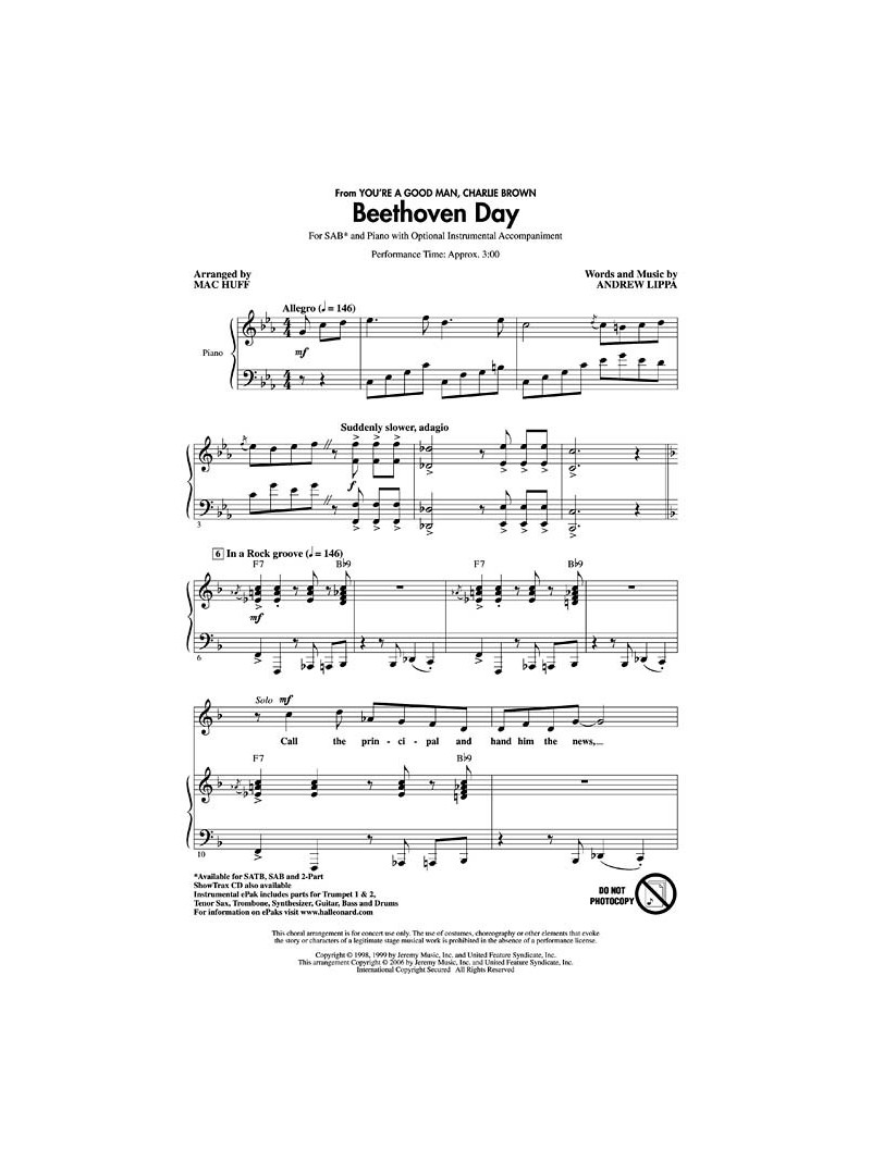 Beethoven Day (Choral SAB)