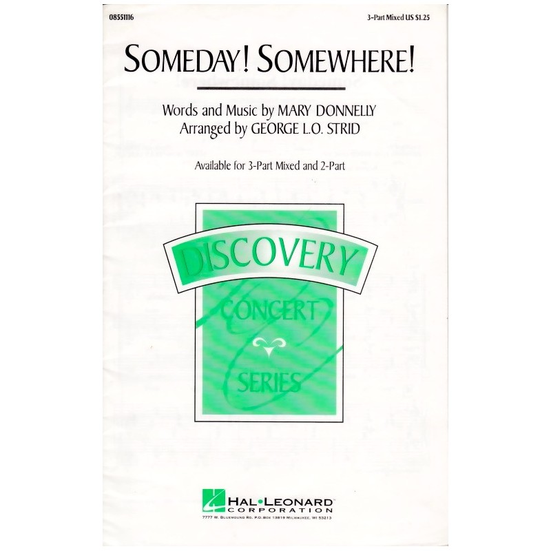 Someday! Somewhere! (Choral)