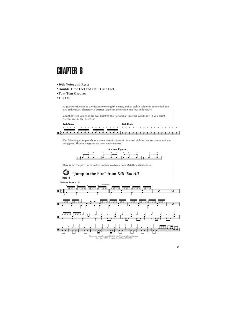 Learn to Play Drums with Metallica Vol.1 (book/CD)
