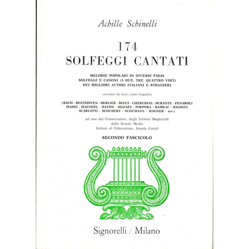 Schinelli - 174 Solfeggi cantati (2° Fascicolo)