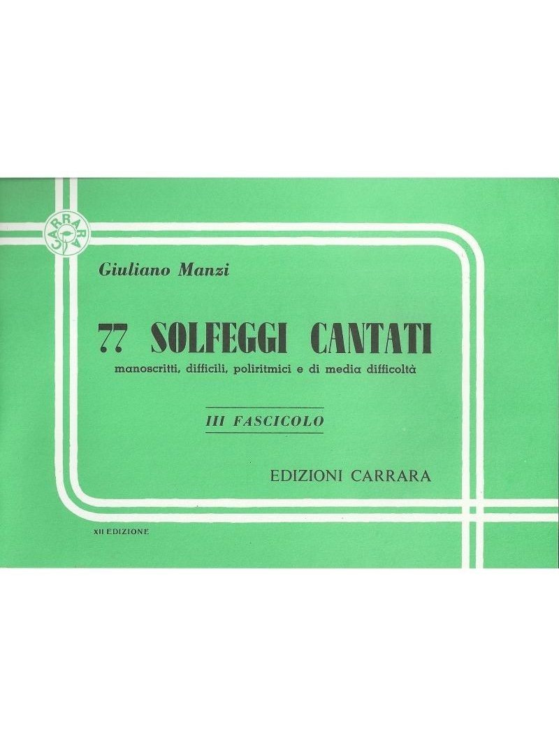 77 Solfeggi cantati - III fascicolo