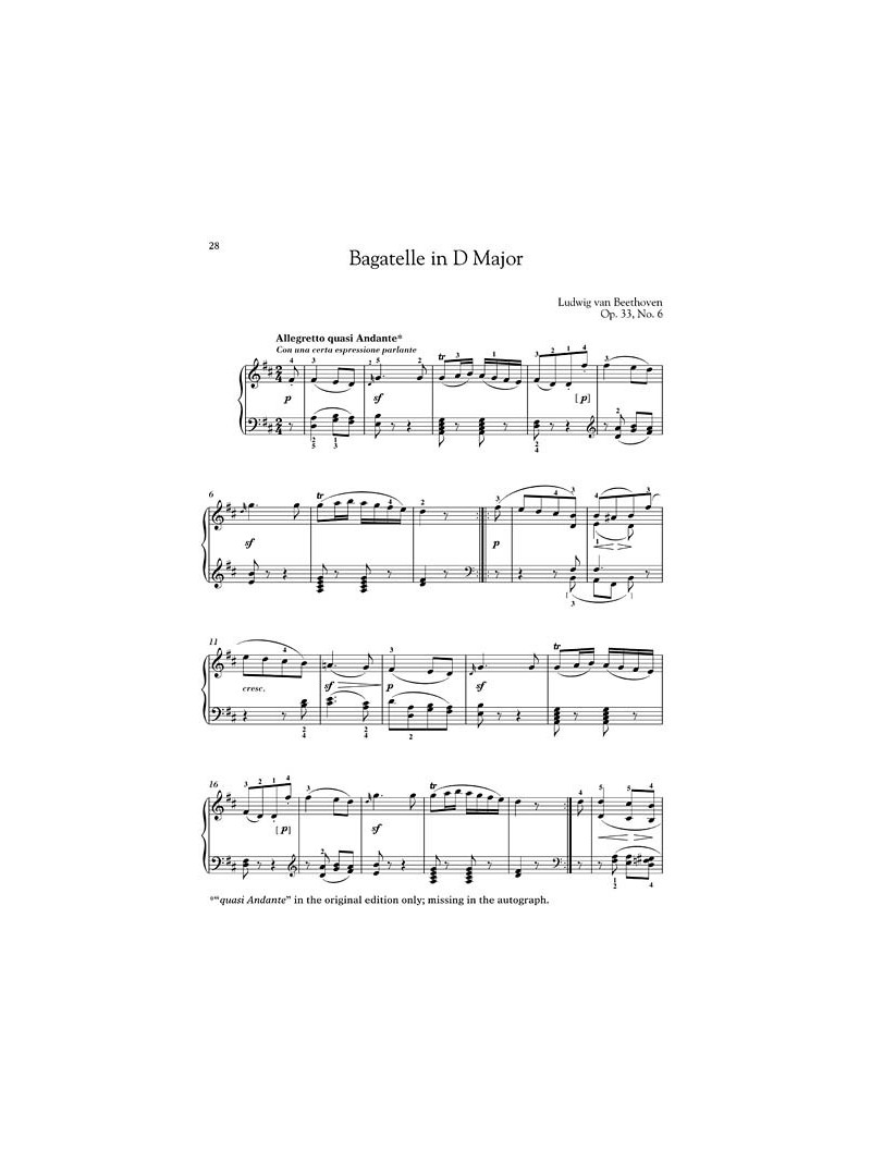 Beethoven - Für Elise and Other Bagatelles (book/Audio Online)