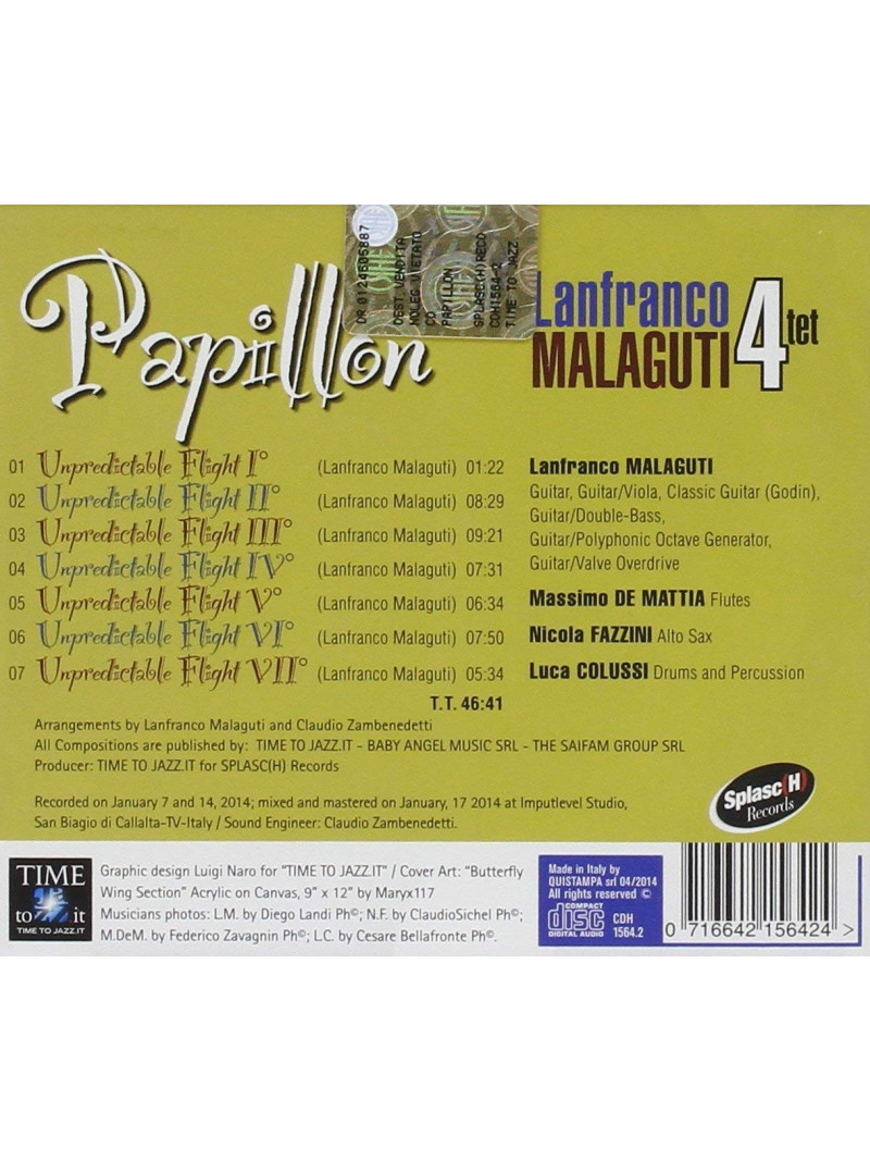 Lanfranco Malaguti 4tet- Papillon (CD)