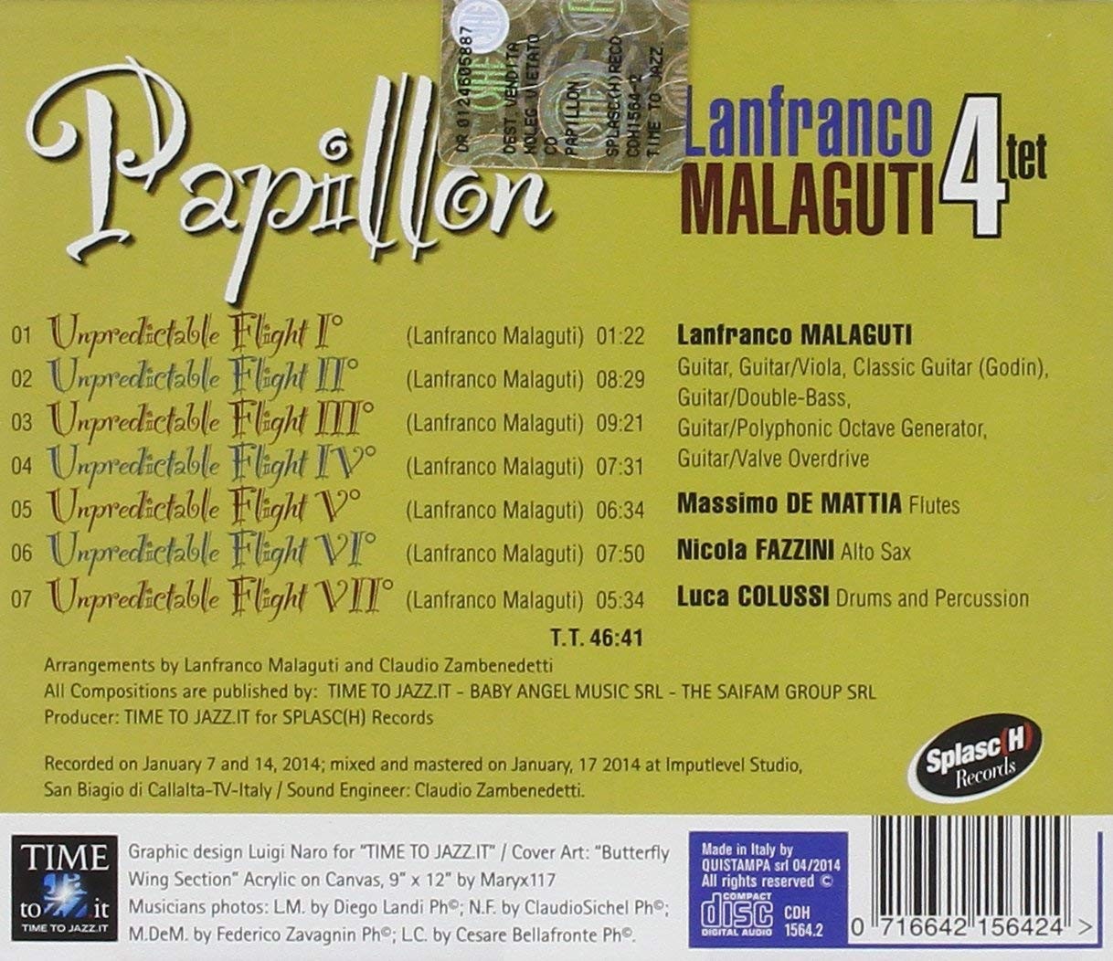 Lanfranco Malaguti 4tet- Papillon (CD)