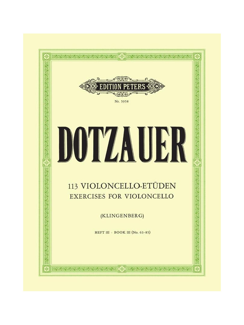 Dotzauer - 113 Violoncello Etuden - Heft III / Book III