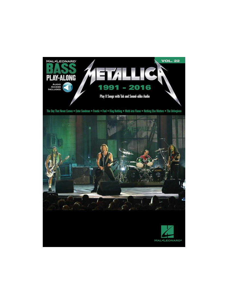 Metallica: 1991-2016: Bass Play-Along Volume 22 (book/Audio Online)