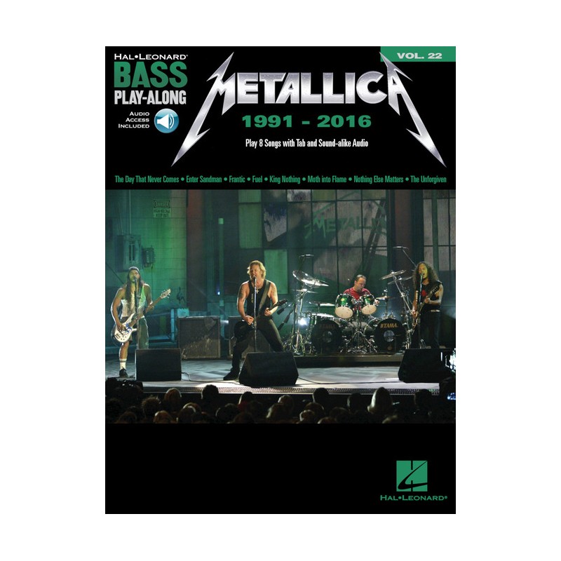 Metallica: 1991-2016: Bass Play-Along Volume 22 (book/Audio Online)